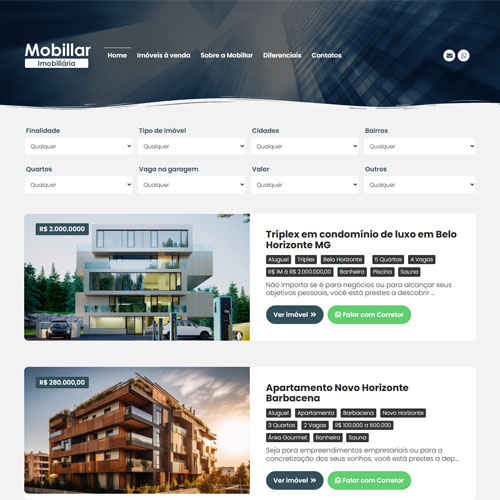 Criação Landing Page para imobiliária